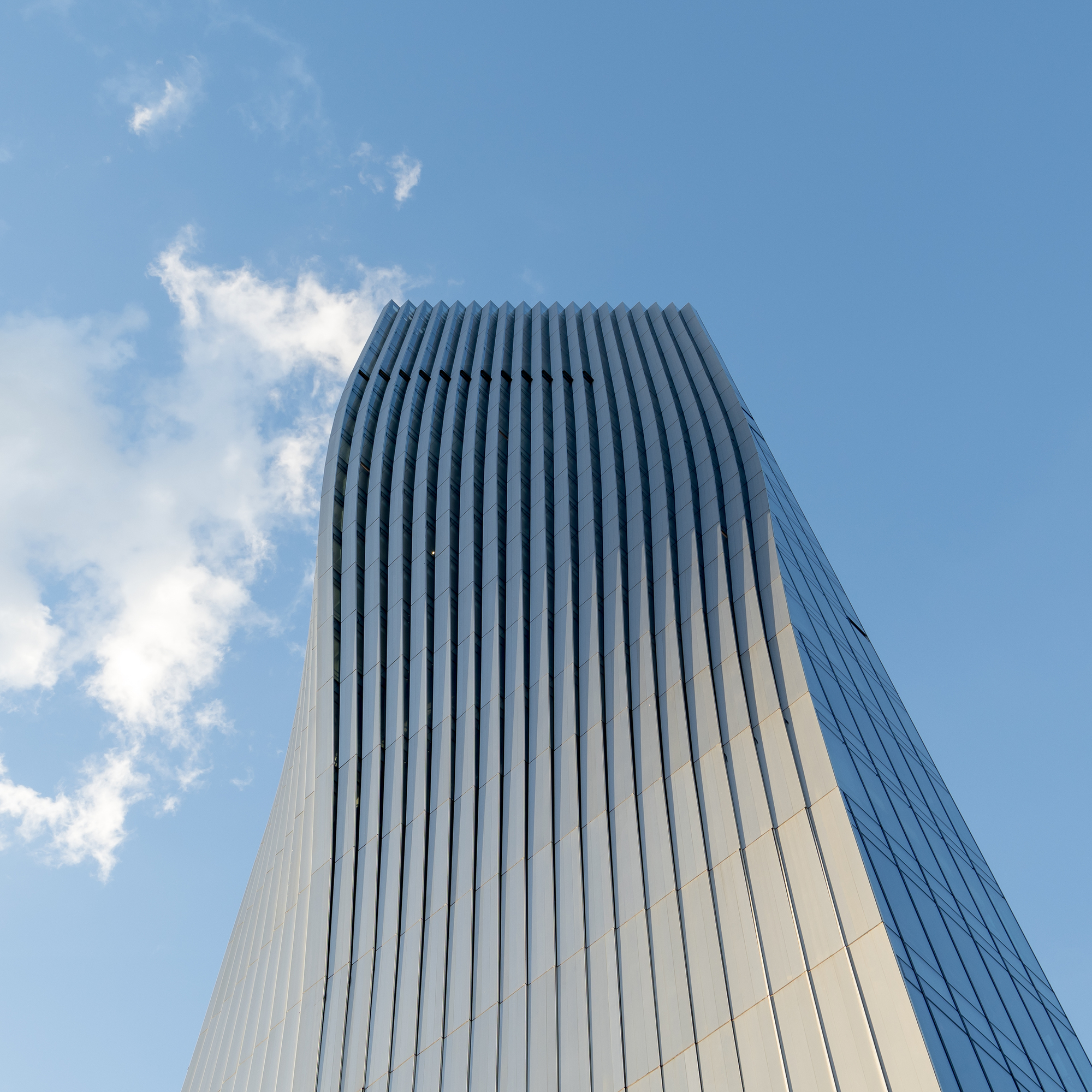The 220m and 110m towers from Shennan Boulevard — photo © Chao Zhang.